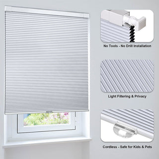 Punch-Free Cordless Blackout Cellular Shades for Windows