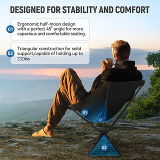 Saker Folding Swivel Camping Chair