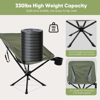 Saker Folding Swivel Camping Chair