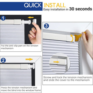 Punch-Free Cordless Blackout Cellular Shades for Windows