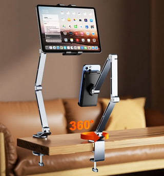 🥰360-degree rotating adjustable and stable multifunctional aluminum alloy stand metal cantilever desktop mobile phone iPad stand