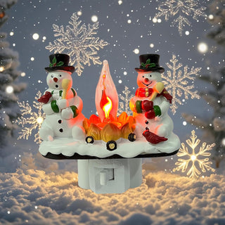 Saker Snowman Campfire Resin Light