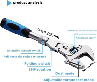 Saker 5-In-1 Adjustable Ratchet Wrench