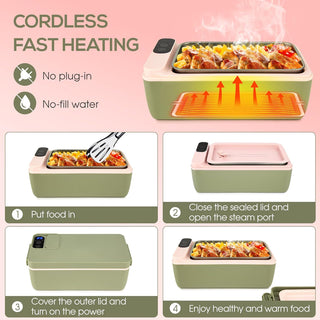 Sakerplus Cordless Temp-controlled heating lunch box