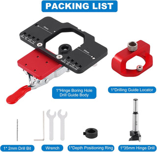 SAKER Aluminum Alloy Hinge Boring Drill Guide Jig