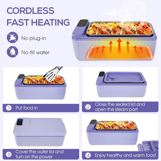 Sakerplus Cordless Temp-controlled heating lunch box