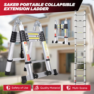 Saker Portable Collapsible Extension Ladder