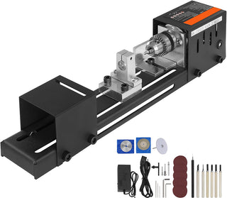 Saker Mini Lathe Machine with Accessories for DIY