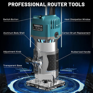 SAKER 800W Electric Handheld Router for Woodworking