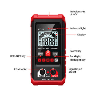 SAKER Digital Multimeter（RED)