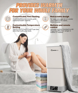 SakerPlus Towel Warmer 30L Heated Hot Towel Warmer