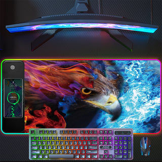 SAKER Wireless Charging RGB Gaming Mouse Pad