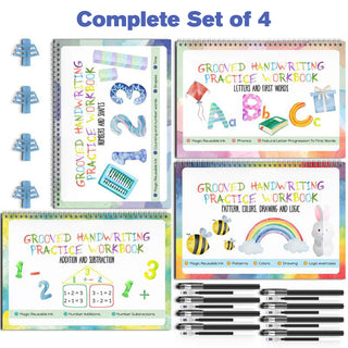 Reusable Grooved Handwriting Workbooks for Kids