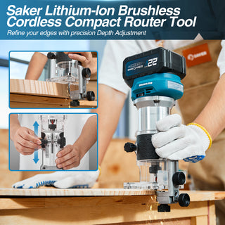 Saker Cordless Brushless Router Tool