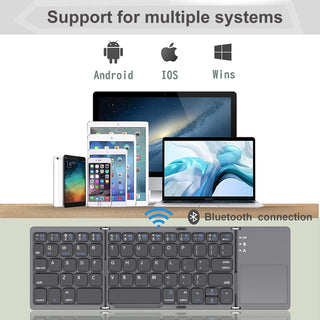 SAKER Foldable Bluetooth Keyboard with Touchpad