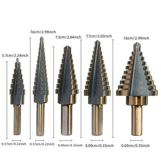 SAKER Stainless Steel Metal Special Step Drill Bit Tools Kit