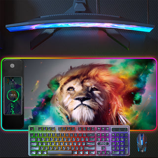 SAKER Wireless Charging RGB Gaming Mouse Pad