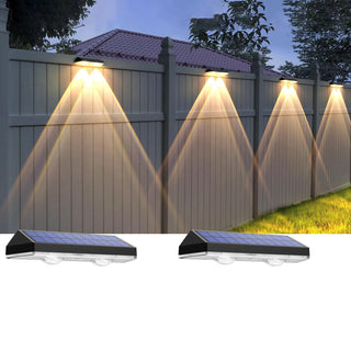 SAKER Solar Wall Lights Outdoor, Modern Solar Sconce Lights