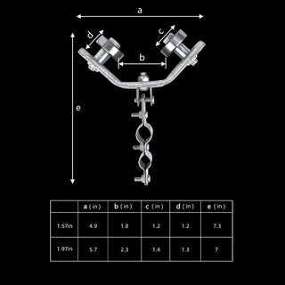 SAKER Angle Iron Track Hanging Wire Pulley