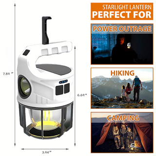 Sakerplus Solar Rechargeable LED Camping Lantern