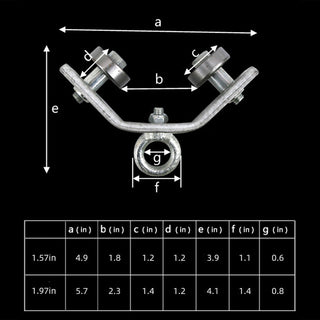 SAKER Angle Iron Track Hanging Wire Pulley