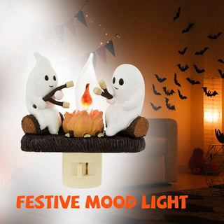 Sank Ghost Campfire Nightlight – Halloween Themed Decorative Light for Spooky Ambiance