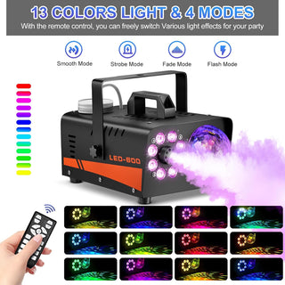 Saker Fog Machine with Disco Ball Lights