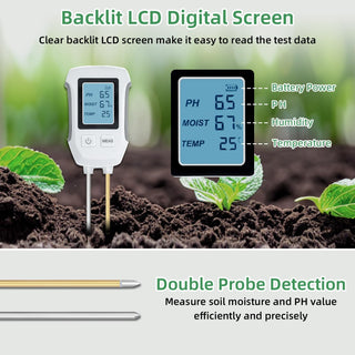 Saker 3 in 1 Digital Plant Soil Moisture Meter