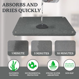 Saker Eco-Friendly Diatomaceous Earth Mat for Kitchen Counter Utensils