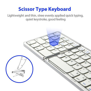 SAKER Foldable Bluetooth Keyboard with Touchpad