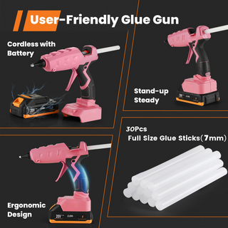 Sakerplus 50W Cordless Hot Glue Gun