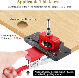 SAKER Aluminum Alloy Hinge Boring Drill Guide Jig