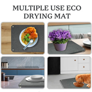 Saker Eco-Friendly Diatomaceous Earth Mat for Kitchen Counter Utensils