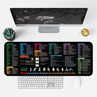 Sakerplus Excel Shortcut Keys Mouse Pad