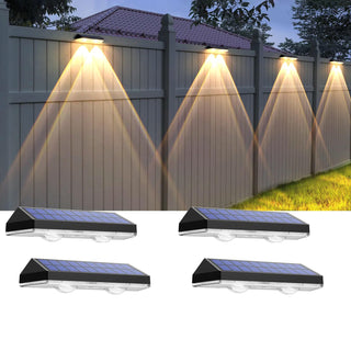 SAKER Solar Wall Lights Outdoor, Modern Solar Sconce Lights