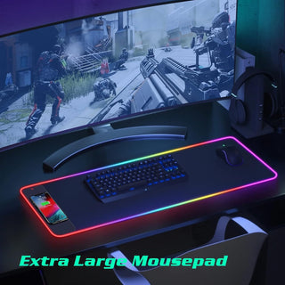 SAKER Wireless Charging RGB Gaming Mouse Pad