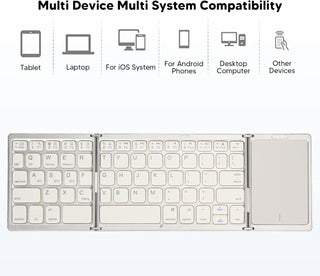 SAKER Foldable Bluetooth Keyboard with Touchpad