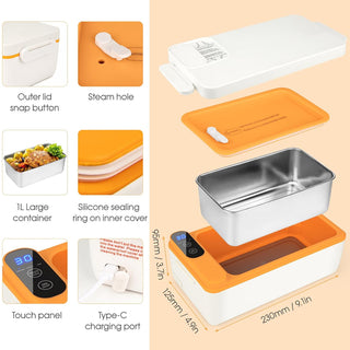 Sakerplus Cordless Temp-controlled heating lunch box