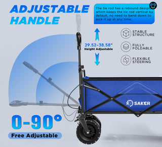 Portable Utility Cart for Outdoor Use - SAKER® Electric Folding Wagon