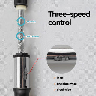 SAKERPLUS Push Pull Ratchet Screwdriver With 5 Screwdriver Heads