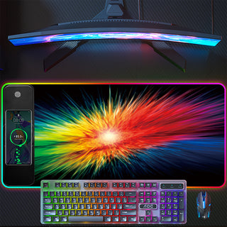 SAKER Wireless Charging RGB Gaming Mouse Pad