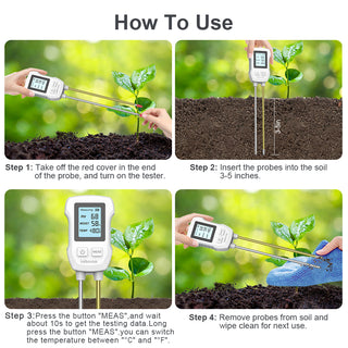 Saker 3 in 1 Digital Plant Soil Moisture Meter