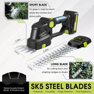 Versatile Bush Trimming Machine - SAKER® Cordless Hedge Trimmer