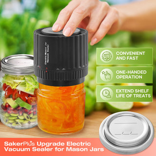 Efficient Food Saver - SakerPlus Electric Vacuum Sealer For Mason Jars