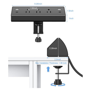 Saker Desk Clamp Power Strip