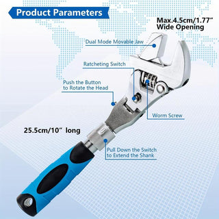 Saker 5-In-1 Adjustable Ratchet Wrench