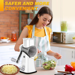 Sakerplus 5 in 1 Rotary Cheese Grater Shredder