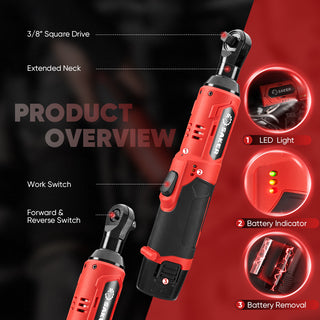 Saker 3/8" Cordless Electric Ratchet Wrench