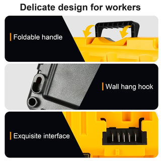 Saker 4-Ports Rapid Battery Charger Station for Dewalt Li-ion Battery