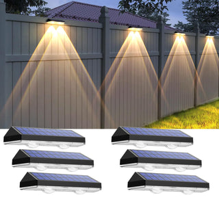 SAKER Solar Wall Lights Outdoor, Modern Solar Sconce Lights